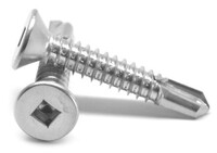 #6 X 3/4 SQUARE DRIVE FLAT HD SELF DRILLING (TEK) SCREW 410 STAINLESS